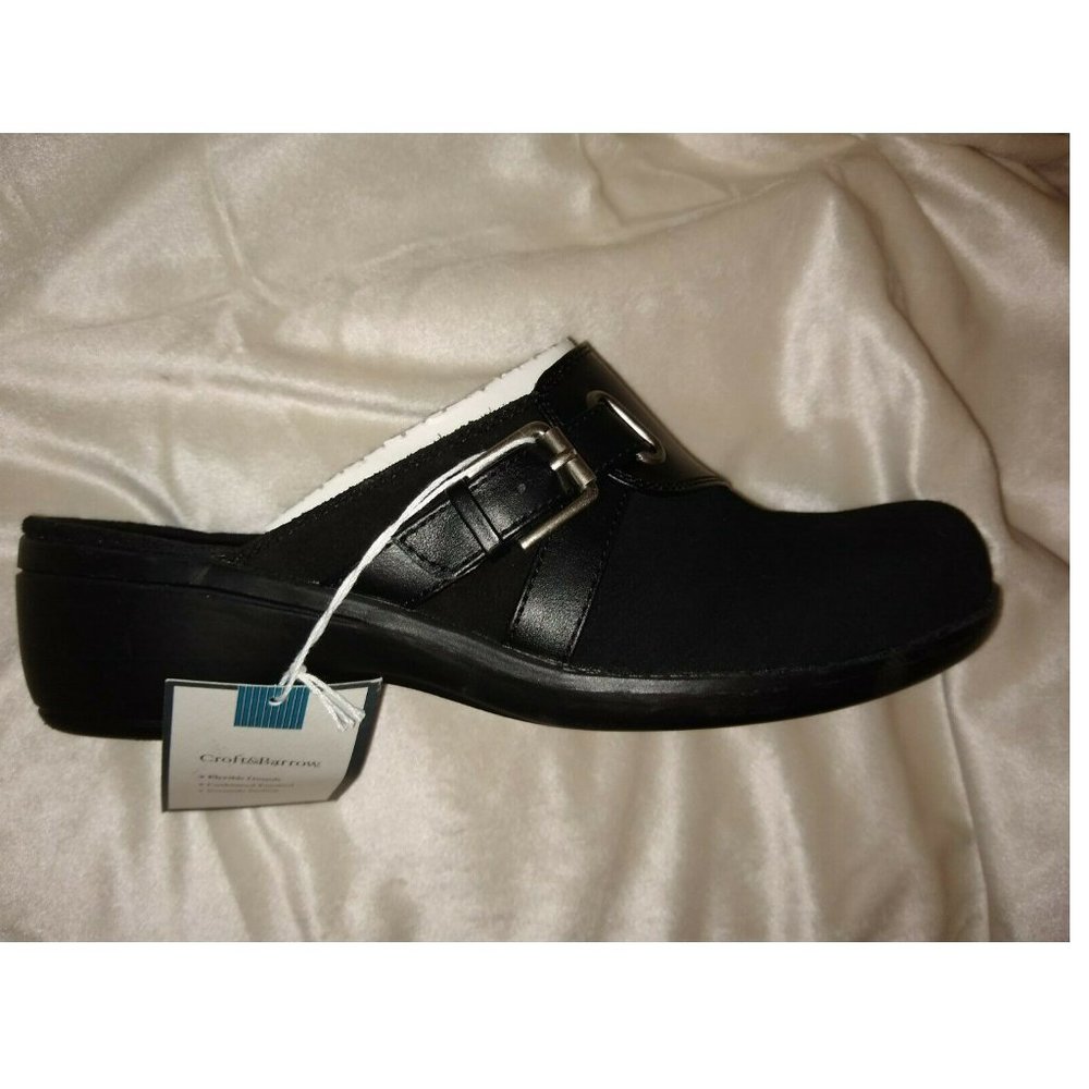 Croft and Barrow CBADELLA Black shoes women's size 10 leather NEW NIB